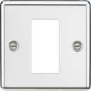 Knightsbridge MLA CL1GPC 1G Modular Faceplate - Rounded Edge Polished Chrome
