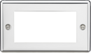 Knightsbridge MLA CL4GPC 4G Modular Faceplate - Rounded Edge Polished Chrome