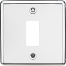 Knightsbridge MLA GDCL1PC 1G Grid Faceplate - Rounded Edge Polished Chrome