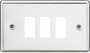Knightsbridge MLA GDCL3PC 3G Grid Faceplate - Rounded Edge Polished Chrome