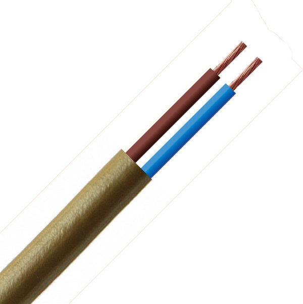 2192Y 0.5mm, 2-Core Gold Coloured Flexible Cable