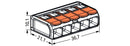 Wago 6mmÃ‚Â² 5-Way Compact Connector with Lever  (221-615) - Box of 15