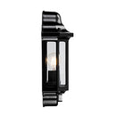 Saxby 1818PIR Traditional PIR IP44 15W half Wall Lantern - Satin Black