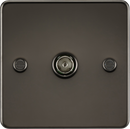 Knightsbridge MLA FP0100GM Flat Plate 1G TV Outlet (non-isolated) - Gunmetal