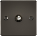 Knightsbridge MLA FP0150GM Flat Plate 1G SAT TV Outlet (non-isolated) - Gunmetal