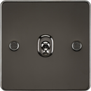 Knightsbridge MLA FP12TOGGM Flat Plate 10AX 1G Intermediate Toggle Switch - Gunmetal
