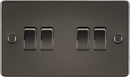 Knightsbridge MLA FP4100GM Flat Plate 10AX 4G 2-way switch - gunmetal