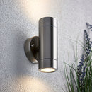 Saxby (13802) Palin 2lt IP44 7W Brushed Stainless Steel Wall lights