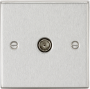 Knightsbridge MLA CS010BC TV Outlet (non-isolated) - Square Edge Brushed Chrome