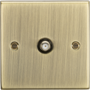 Knightsbridge MLA CS015AB SAT TV Outlet - Square Edge Antique Brass