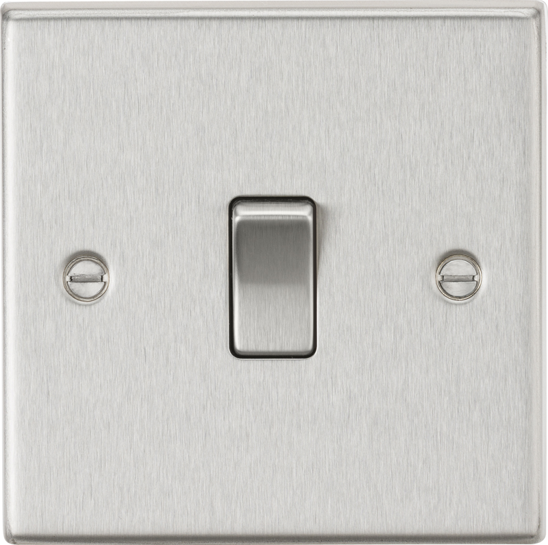 Knightsbridge MLA CS12BC 10AX 1G Intermediate Switch - Square Edge Brushed Chrome