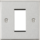 Knightsbridge MLA CS1GBC 1G Modular Faceplate - Square Edge Brushed Chrome