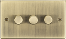 Knightsbridge MLA CS2193AB 3G Intelligent Dimmer - Square Edge Antique Brass (CS2183AB Alt))