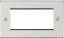 Knightsbridge MLA CS4GBC 4G Modular Faceplate - Square Edge Brushed Chrome