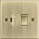 Knightsbridge MLA CS63AB 13A Switched Fused Spur Unit - Square Edge Antique Brass