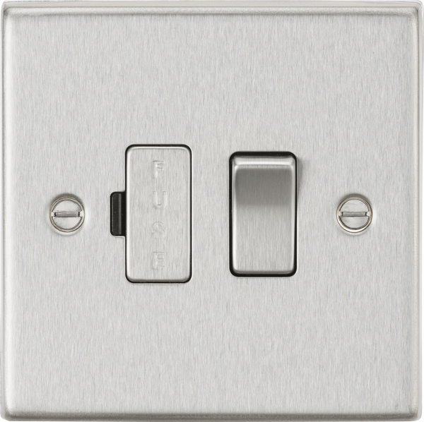 Knightsbridge MLA CS63BC 13A Switched Fused Spur Unit - Square Edge Brushed Chrome