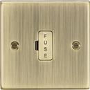 Knightsbridge MLA CS6AB 13A Fused Spur Unit - Square Edge Antique Brass