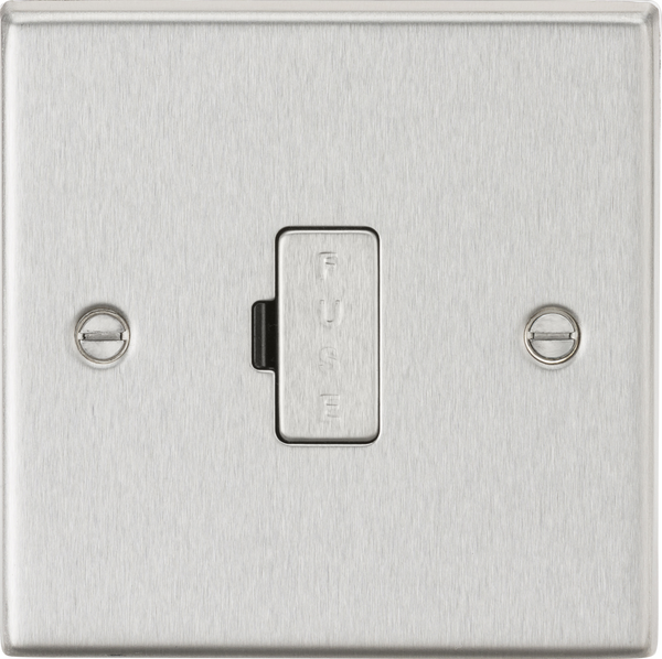 Knightsbridge MLA CS6BC 13A Fused Spur Unit - Square Edge Brushed Chrome