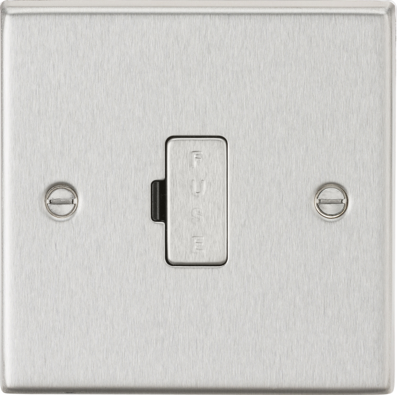 Knightsbridge MLA CS6BC 13A Fused Spur Unit - Square Edge Brushed Chrome