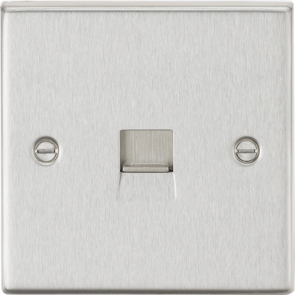 Knightsbridge MLA CS73BC Telephone Master Outlet - Square Edge Brushed Chrome