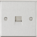 Knightsbridge MLA CS74BC Telephone Extension Outlet - Square Edge Brushed Chrome