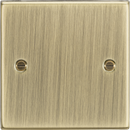 Knightsbridge MLA CS85AB 1G Blanking Plate - Square Edge Antique Brass