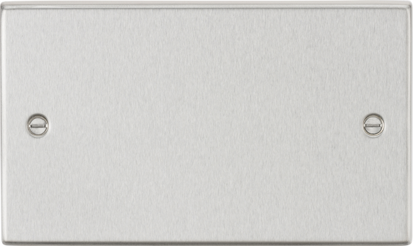 Knightsbridge MLA CS86BC 2G Blanking Plate - Square Edge Brushed Chrome