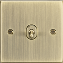Knightsbridge MLA CSTOG12AB 10AX 1G Intermediate Toggle Switch - Square Edge Antique Brass