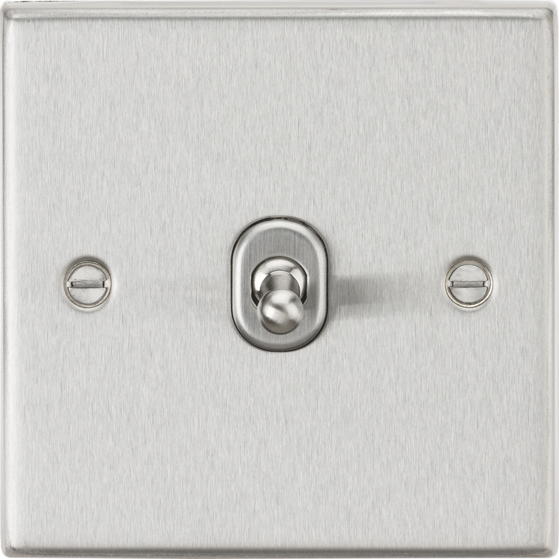 Knightsbridge MLA CSTOG12BC 10AX 1G Intermediate Toggle Switch - Square Edge Brushed Chrome