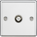 Knightsbridge MLA CL015PC SAT TV Outlet - Rounded Edge Polished Chrome
