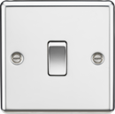 Knightsbridge MLA CL12PC 10AX 1G Intermediate Switch - Rounded Edge Polished Chrome