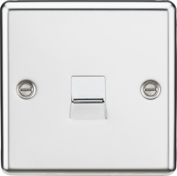 Knightsbridge MLA CL74PC Telephone Extension Outlet - Rounded Edge Polished Chrome