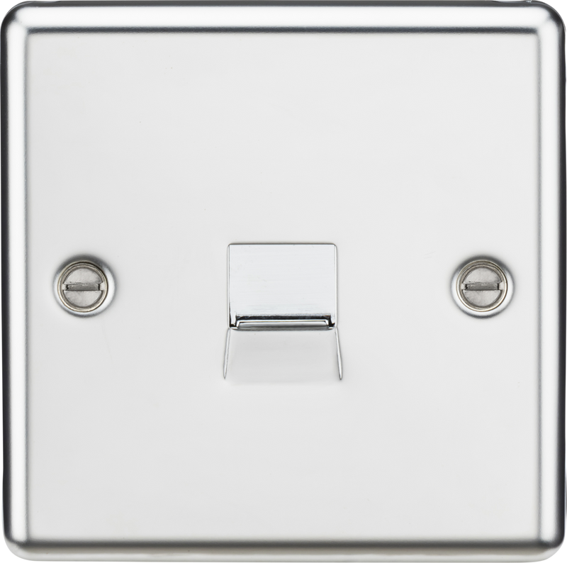 Knightsbridge MLA CL74PC Telephone Extension Outlet - Rounded Edge Polished Chrome