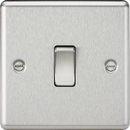 Knightsbridge MLA CL12BC 10AX 1G Intermediate Switch - Rounded Edge Brushed Chrome