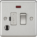 Knightsbridge MLA CL63FBC 13A Switched Fused Spur Unit with Neon & Flex Outlet - Rounded Edge Brushed Chrome