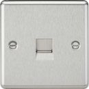 Knightsbridge MLA CL73BC Telephone Master Outlet - Rounded Edge Brushed Chrome