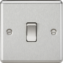 Knightsbridge MLA CL834BC 20A 1G DP Switch - Rounded Edge Brushed Chrome