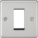 Knightsbridge MLA CL1GBC 1G Modular Faceplate - Rounded Edge Brushed Chrome