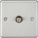 Knightsbridge MLA CL015BC Sat TV Outlet - Rounded Edge Brushed Chrome