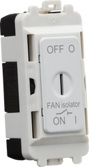 Knightsbridge MLA GDM021MW 10A Fan Isolator Key Switch Module - Matt white