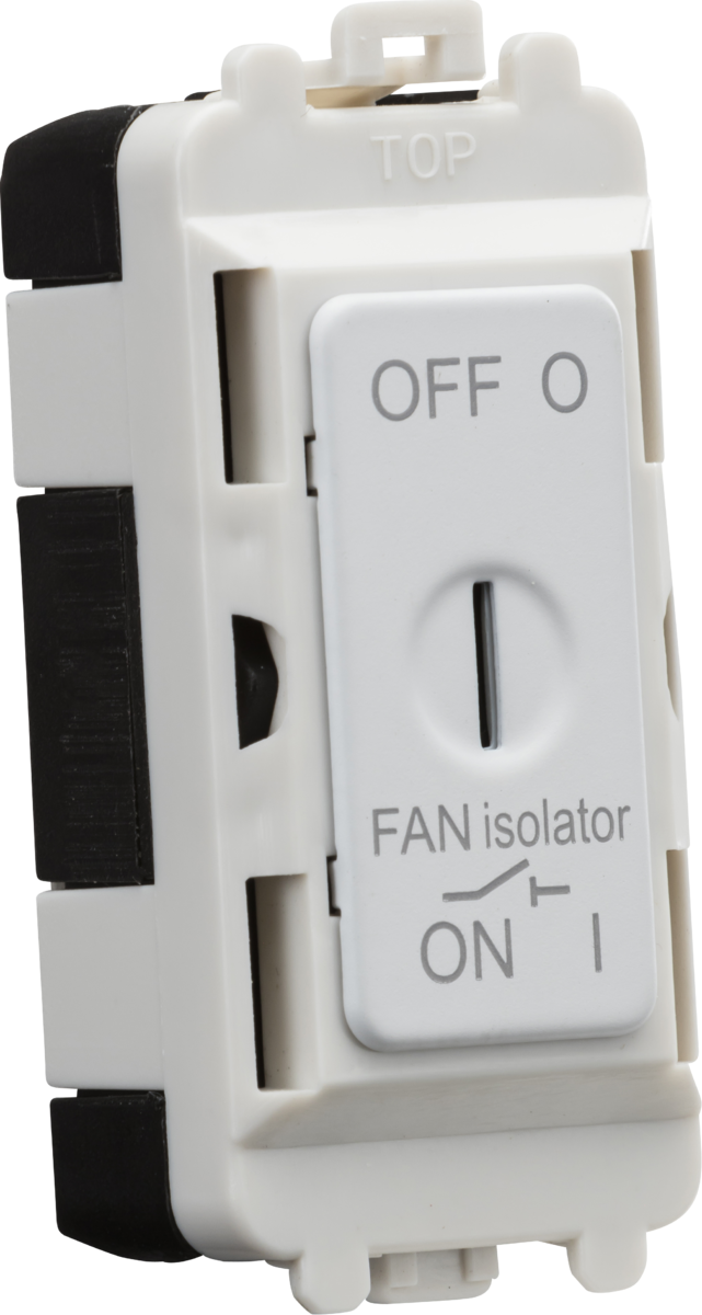Knightsbridge MLA GDM021MW 10A Fan Isolator Key Switch Module - Matt white