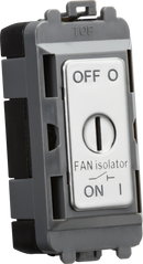 Knightsbridge MLA GDM021PC 10A Fan Isolator Key Switch Module - Polished Chrome
