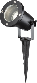 Knightsbridge MLA GUSPBK 230V IP65 GU10 Ground Spike - Black