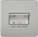 Knightsbridge MLA SF1100BC Screwless 10AX 3 Pole Fan Isolator Switch - Brushed Chrome