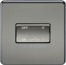 Knightsbridge MLA SF1100BN Screwless 10AX 3 Pole Fan Isolator Switch - Black Nickel