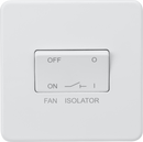 Knightsbridge MLA SF1100MW Screwless 10AX 3 pole fan isolator switch - Matt white
