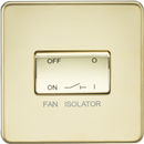 Knightsbridge MLA SF1100PB Screwless 10AX 3 Pole Fan Isolator Switch - Polished Brass