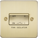 Knightsbridge MLA FP1100BB Flat Plate 10AX 3 Pole Fan Isolator Switch - Brushed Brass
