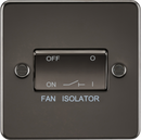 Knightsbridge MLA FP1100GM Flat Plate 10AX 3 Pole Fan Isolator Switch - Gunmetal