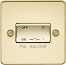 Knightsbridge MLA FP1100PB Flat Plate 10AX 3 Pole Fan Isolator Switch - Polished Brass